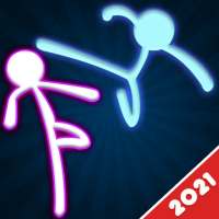 Stickman Fighting : 2 명의 플레이어 재미있는 물리 게임