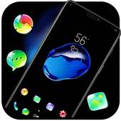 Abstract pure blue drop dark business gentle theme on 9Apps