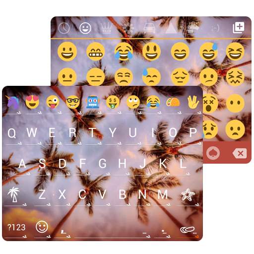 Coconuts Sky KK Emoji Keyboard