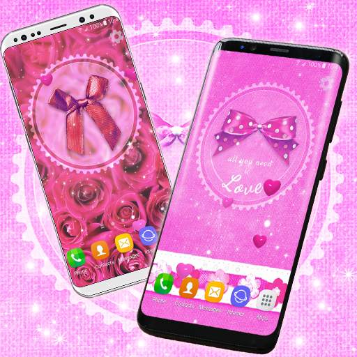 Pink Bow Live Wallpaper 🎀 Girly Pink Wallpapers
