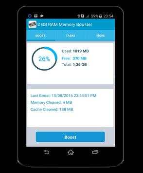 < 2 GB RAM Memory Booster 2 تصوير الشاشة