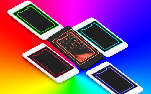 RGB Long Frame amoled border dark iphone light oneplus rainbow  samsung HD phone wallpaper  Peakpx