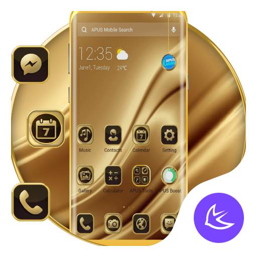 Golden Silk APUS Launcher Theme