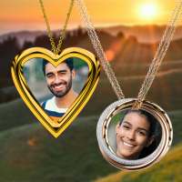 Locket Photo Frame Collage - Couple Love Locket