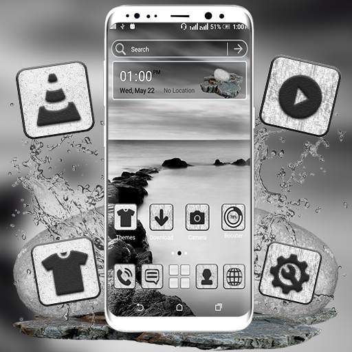 Sea Stone Monochrome Launcher Theme