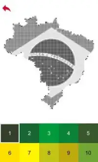 Country Flag Maps Color by Number - FREE Pixel Art Game - Coloring