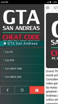 GTA San Andreas Cheats For PS3 