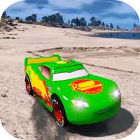 Merge Neon Superhero cars racing