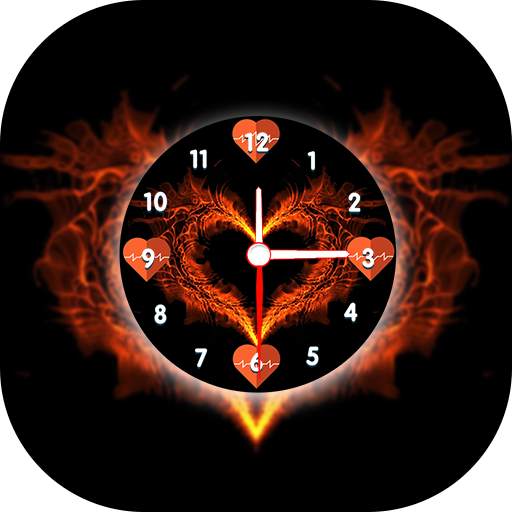 Heart Clock Live Wallpaper, Analog Clock Wallpaper
