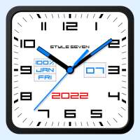 Square Analog Clock-7 on 9Apps