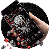Diamond Black Skull Gravity Theme on 9Apps