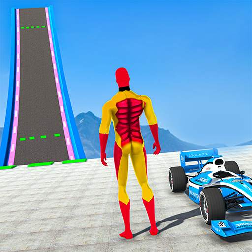 Superhero Formula Car Stunts: Mega Ramp Stunt Game