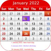 Australia Calendar 2022 on 9Apps