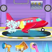 Kids Airplane Wash Auto Workshop Garage Game