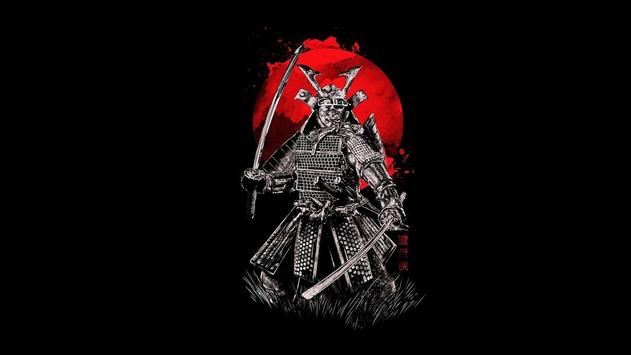 Epic samurai wallpaper from behind looking slightly to the right, face  covered in the hood, insane. AI illustration Stock Illustration | Adobe  Stock