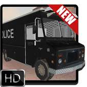 Police Car & Van Bus Parkir