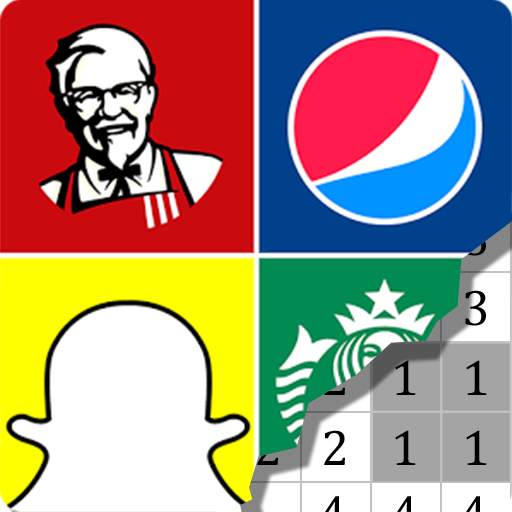 Logo Color by Number - Logo Game Pixel Art