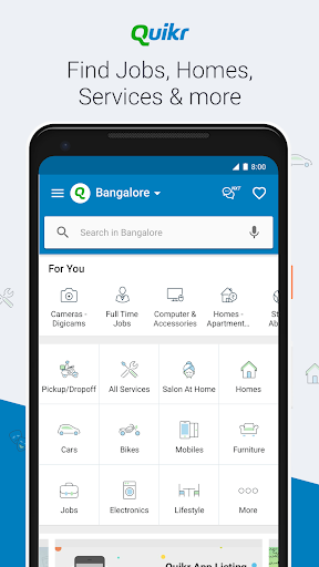 Quikr – Search Jobs, Mobiles, Cars, Home Services 1 تصوير الشاشة