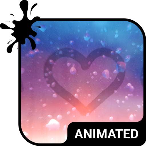 Rain Love Animated Keyboard   Live Wallpaper