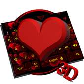 3D Cool Love Heart Keyboard Theme