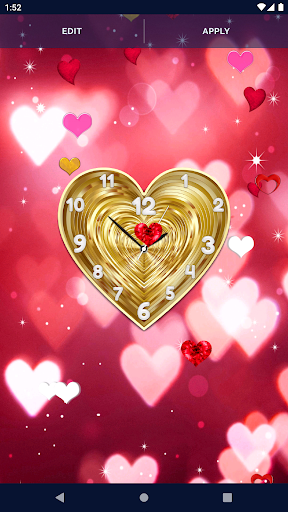 Love Hearts Clock Wallpaper screenshot 6