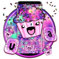 Cute Galaxy Cupcake Keyboard Theme
