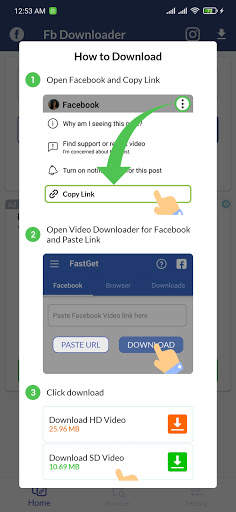 Video Downloader for Facebook 1 تصوير الشاشة