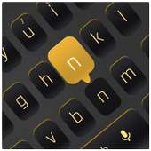 Simple Black Yellow Keyboard on 9Apps