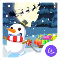Merry Christmas Cute Snowman-APUS Launcher theme on 9Apps