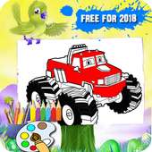 Coloring Pages Monster Truck Blazee