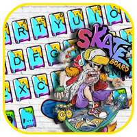Graffiti Skater Keyboard Background