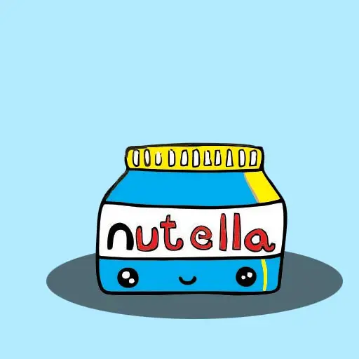 Como Desenhar um pote de nutella kawaii