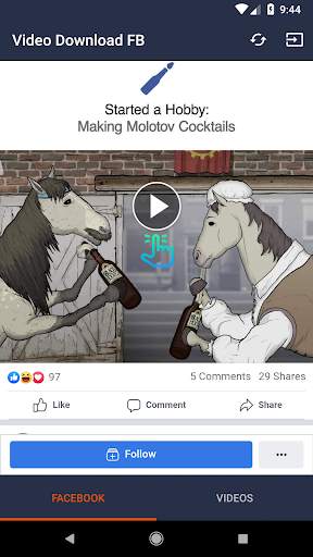 Загрузчик видео для Facebook скриншот 1