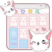 Pink Cute Cat Keyboard