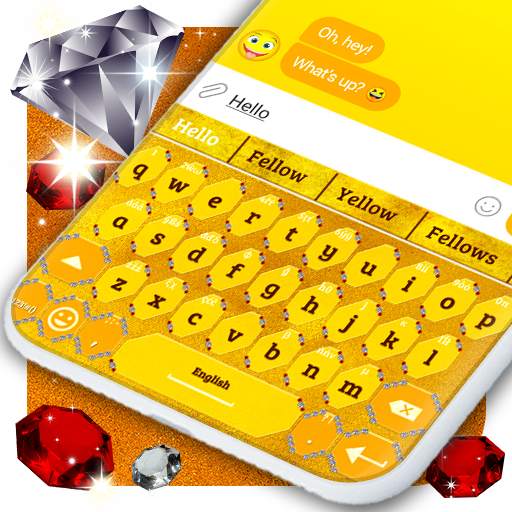 Gold Keyboard 👑 Golden Shine Themes Keyboards