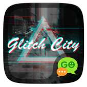GO SMS GLITCH CITY THEME on 9Apps