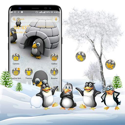 Cute Penguin Launcher Theme