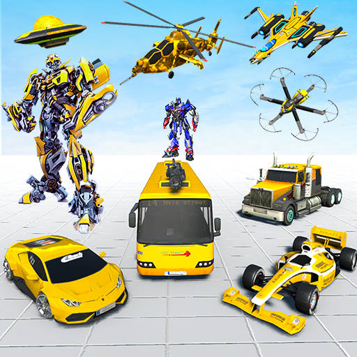 Extreme Flying Robot Car Games