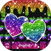 Colorful Glitter Heart keyboard