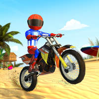 Superhero Moto Bike Stunt Racing Game