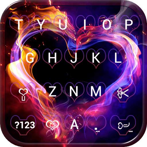 Smoke Heart Emoji Keyboard Wallpaper