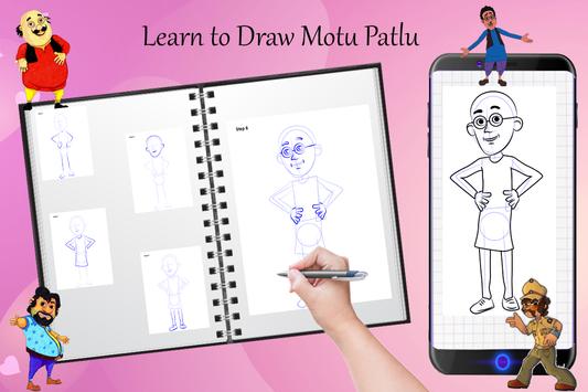 How to Draw Ghasitaram from Motu Patlu (Motu Patlu) Step by Step |  DrawingTutorials101.com