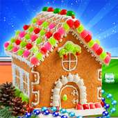 Pembuat kue rumah kue gingerbread Game Memasak DIY