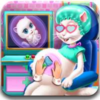 kittie Pregnant check up - ema pregnancy cat games on 9Apps