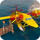 Water Plane Landing Games 2018: Sea Transporter