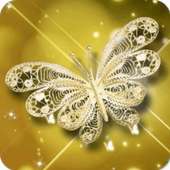 Theme Butterfly Gold Diamond