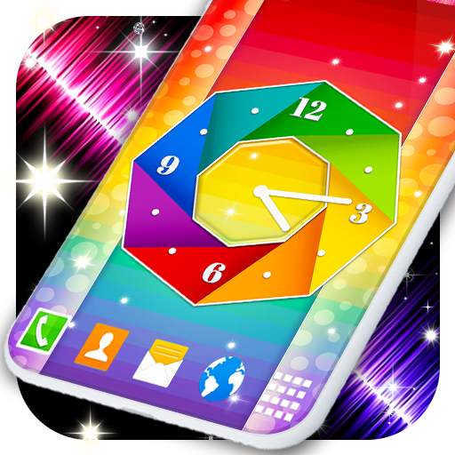 Rainbow Clock Wallpapers 🌈 HD Live Wallpaper