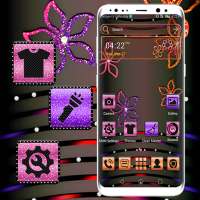 Glitter Flower Launcher Theme