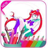 Coloring Book Sailor Moon - Fun painting games ❤ on 9Apps