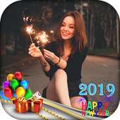 Happy New Year DP Maker 2019 : New Year Wishes on 9Apps